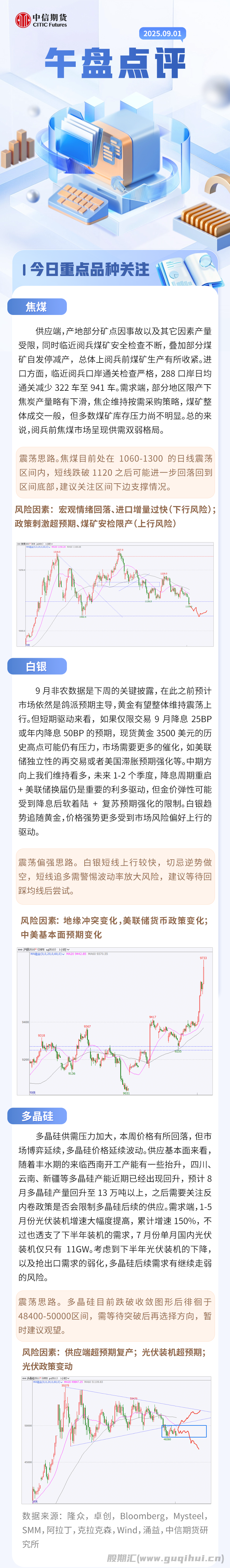 9月1日中信期货午盘点评：市场风险偏好驱动 白银价格强势上行