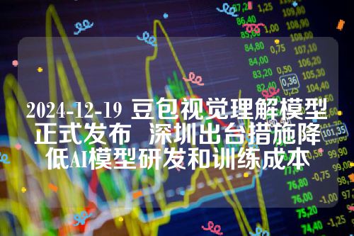 2024-12-19 豆包视觉理解模型正式发布  深圳出台措施降低AI模型研发和训练成本